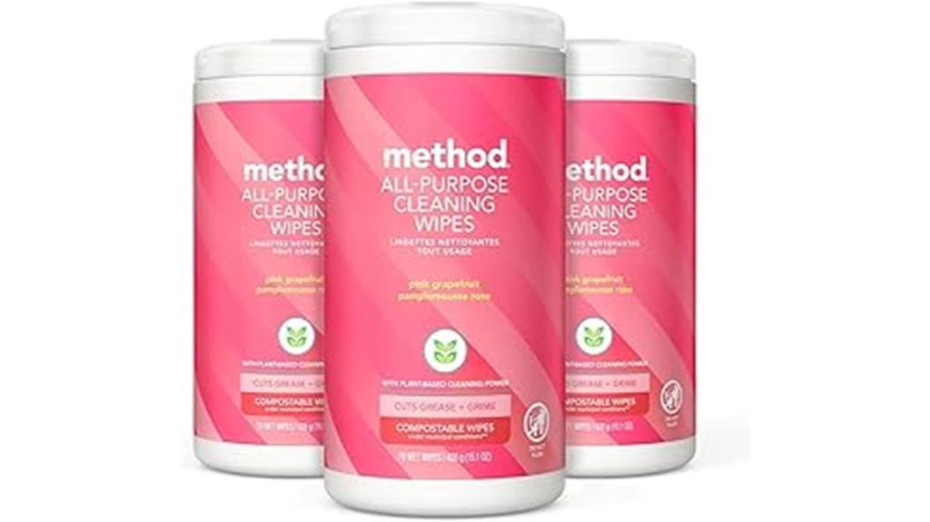 all purpose pink grapefruit wipes