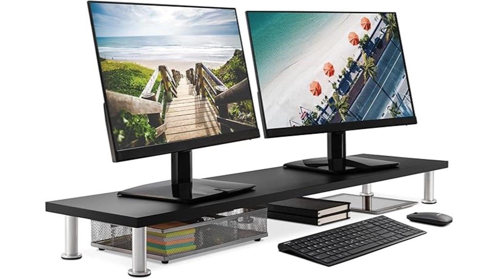 bamboo 42 inch dual stand
