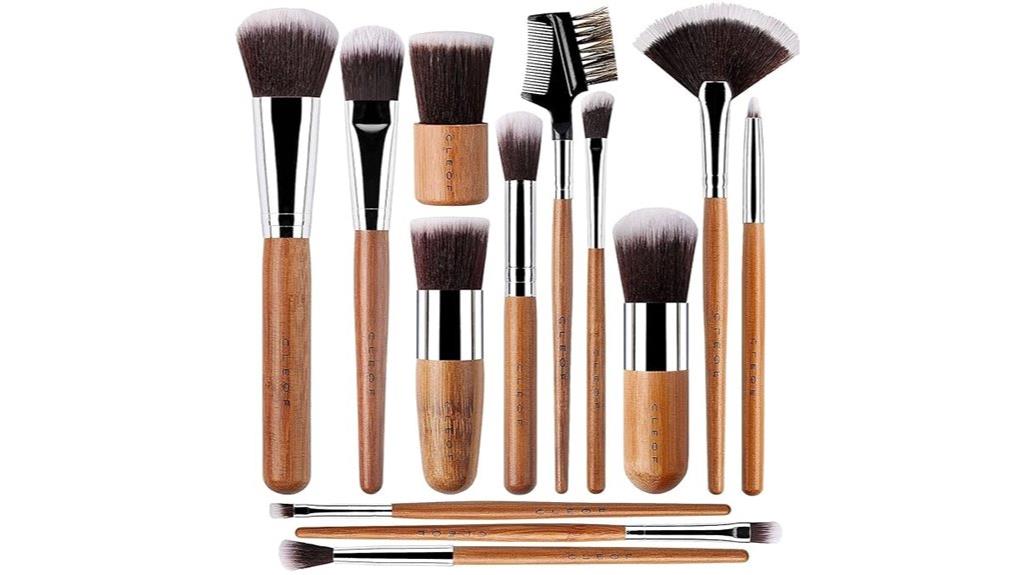 bamboo eyebrow brush set