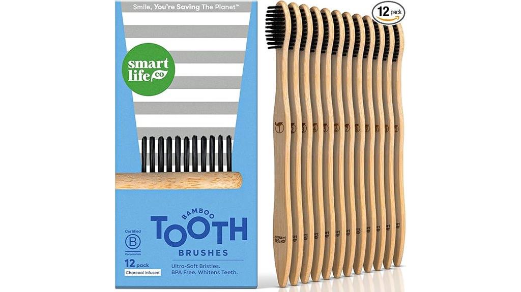 bamboo toothbrushes 12 pack