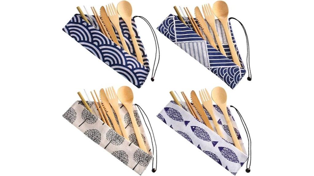 bamboo utensil set