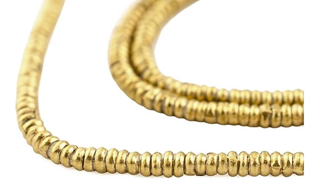 brass heishi beads jewelry