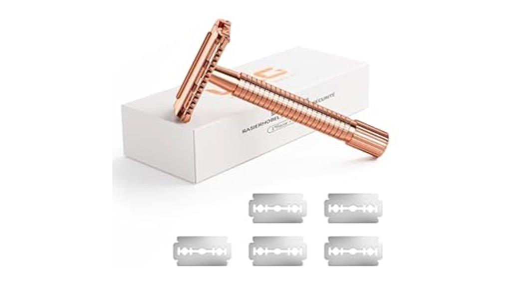 butterfly safety razor with blades