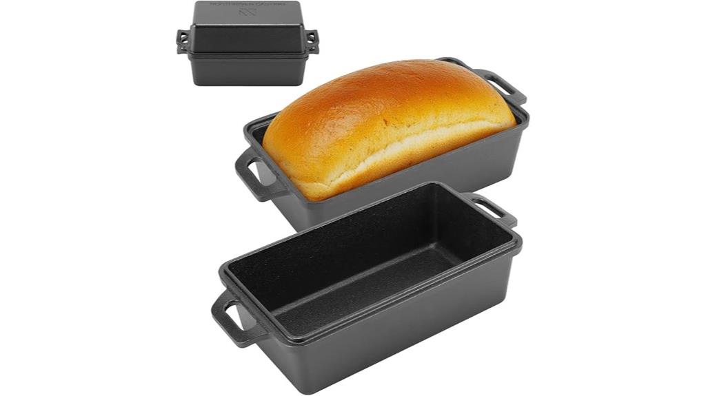 cast iron bread pan set
