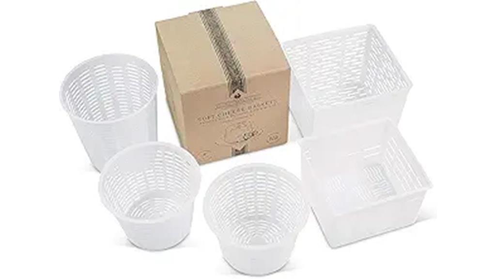 cheesemaking molds set of five