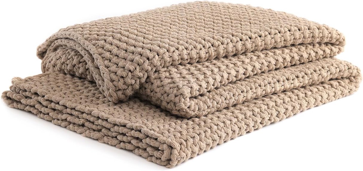 chunky cotton knit blanket