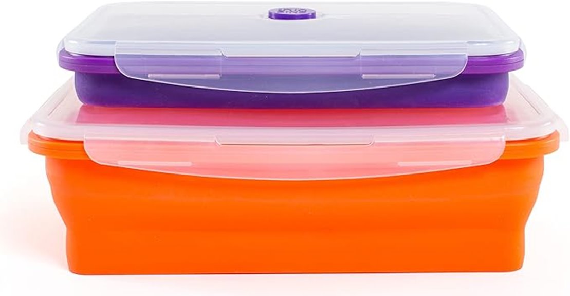 collapsible food storage bins