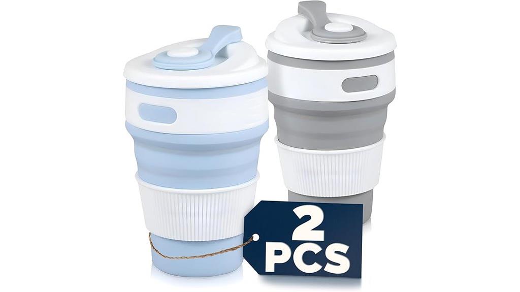 collapsible leakproof coffee cups