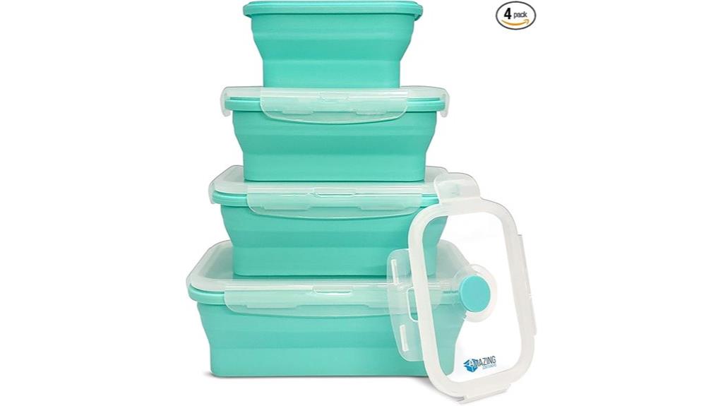 collapsible silicone food storage