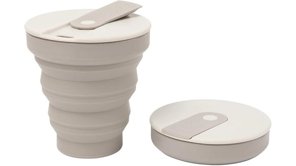 collapsible silicone travel mug