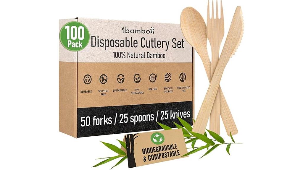 complete bamboo utensil set