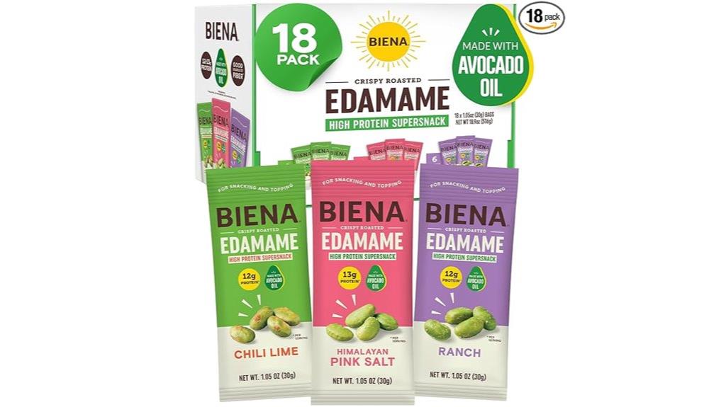 crispy edamame snack pack