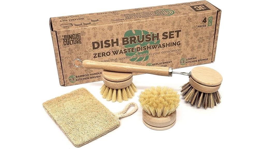 eco friendly bamboo dish brush