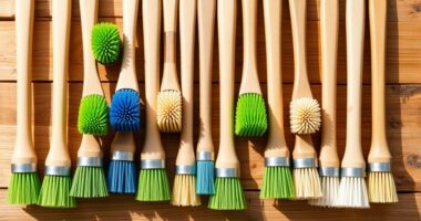 eco friendly bamboo dish brushes