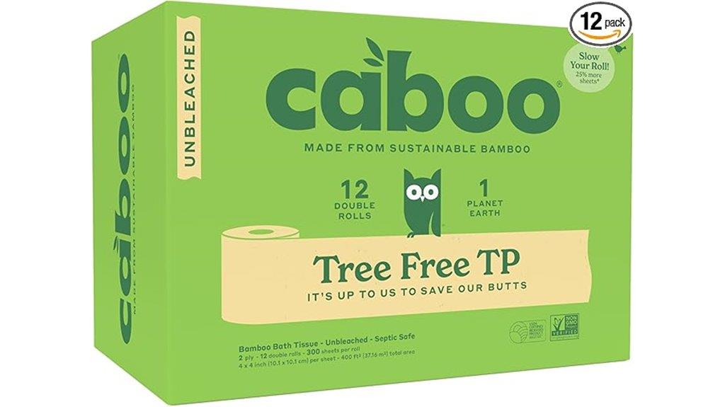 eco friendly unbleached toilet paper