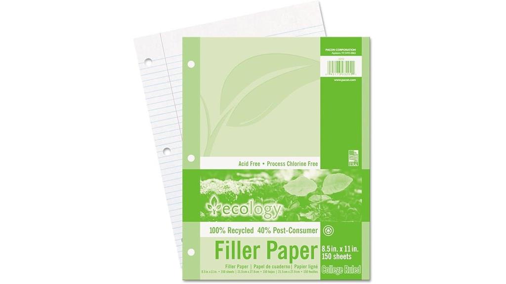 eco friendly white recycled paper
