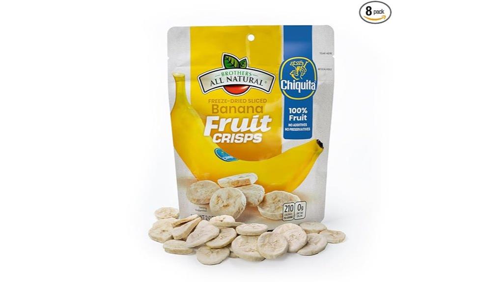 eight pack freeze dried bananas