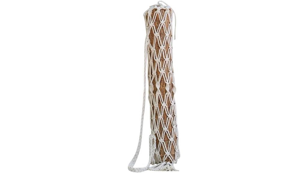 elegant macrame yoga bag