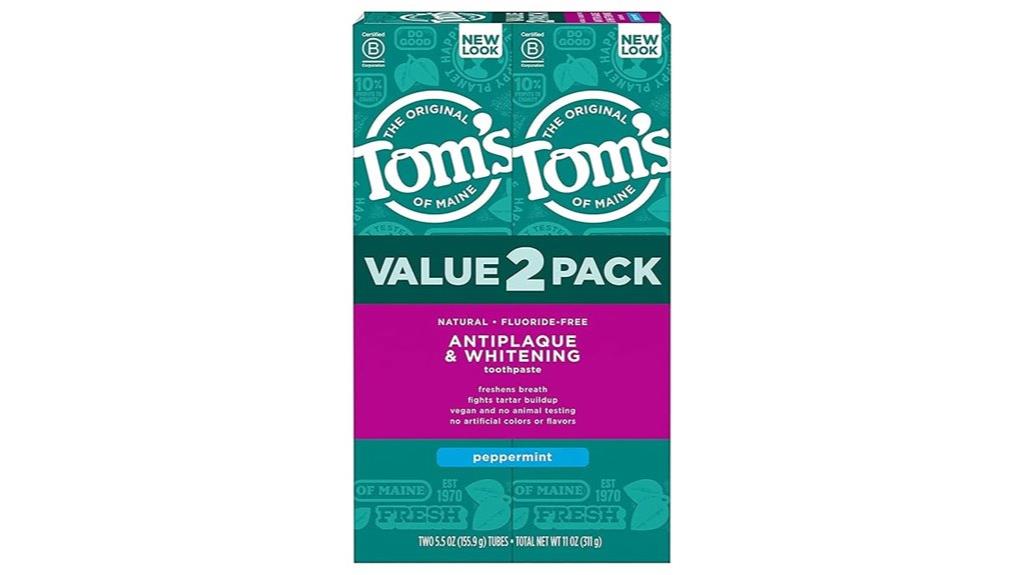 fluoride free whitening toothpaste pack