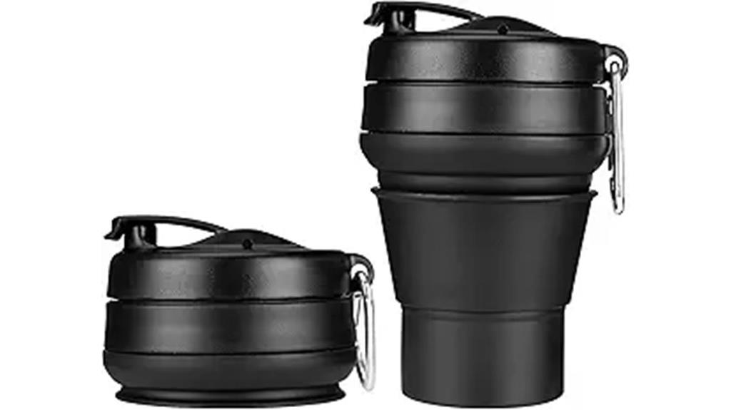 foldable silicone travel mug