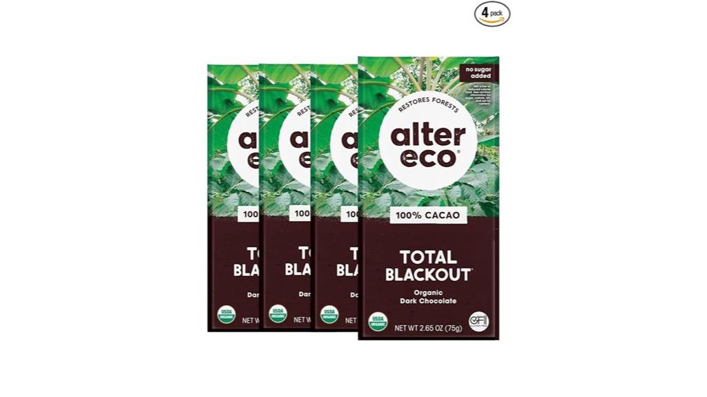 four pack of dark chocolate