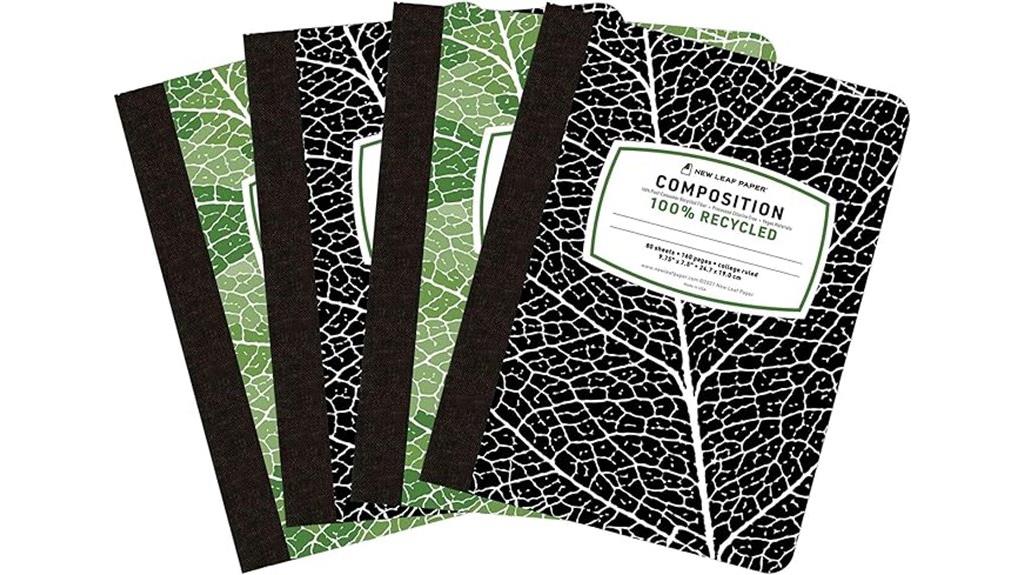 four pack recycled composition books
