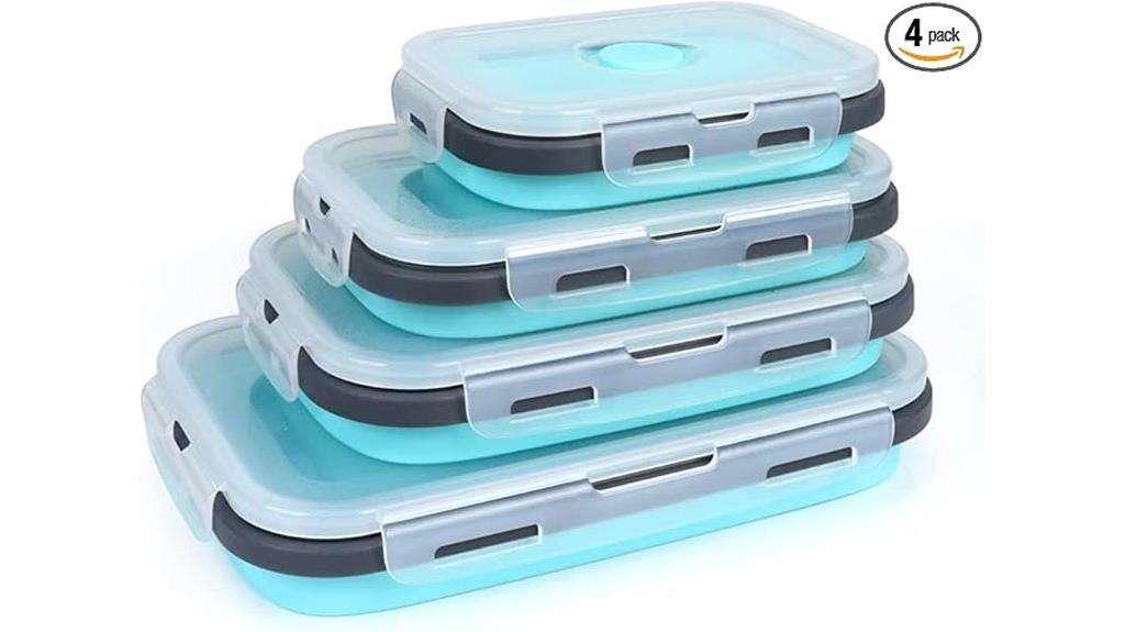 four piece collapsible containers