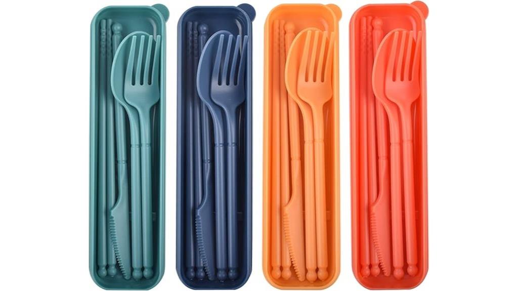 four piece reusable utensil set