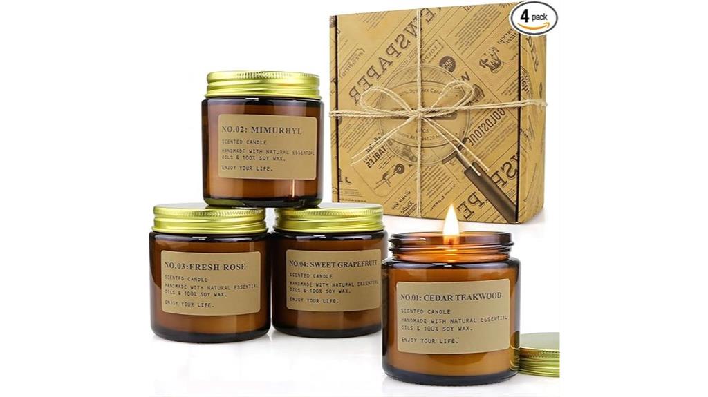 four scented candles pack