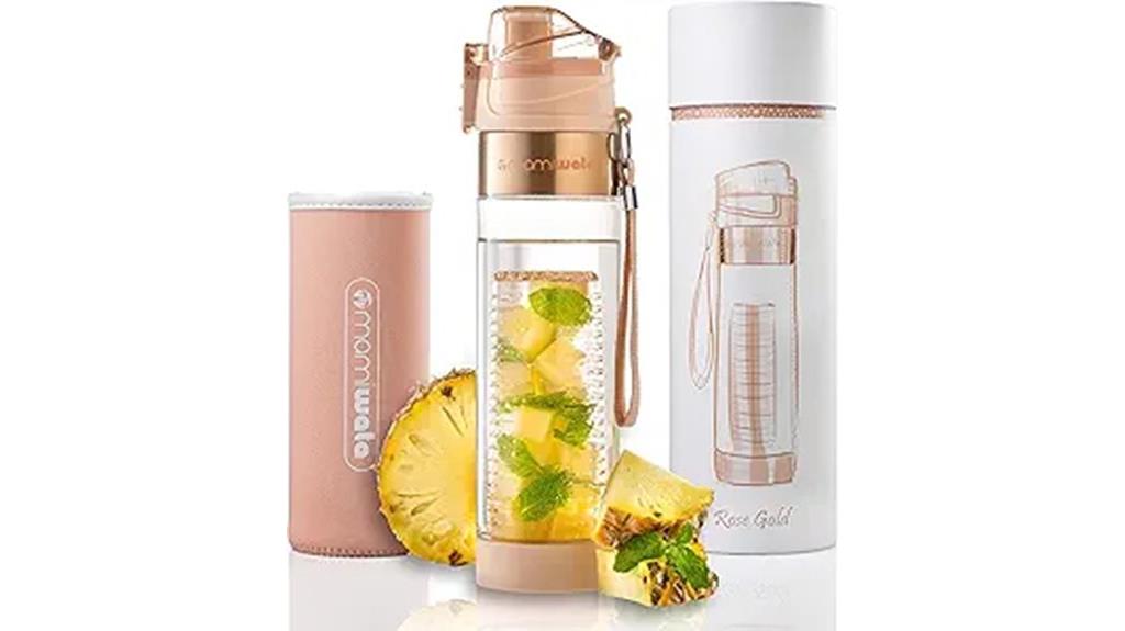 fruit infusing tritan water bottle