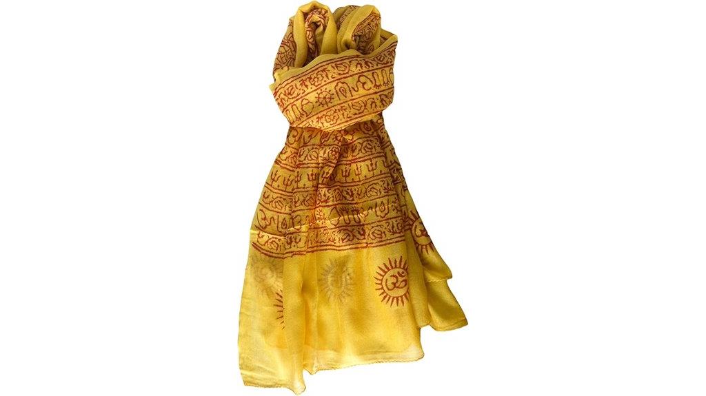 hand printed indian prayer scarf