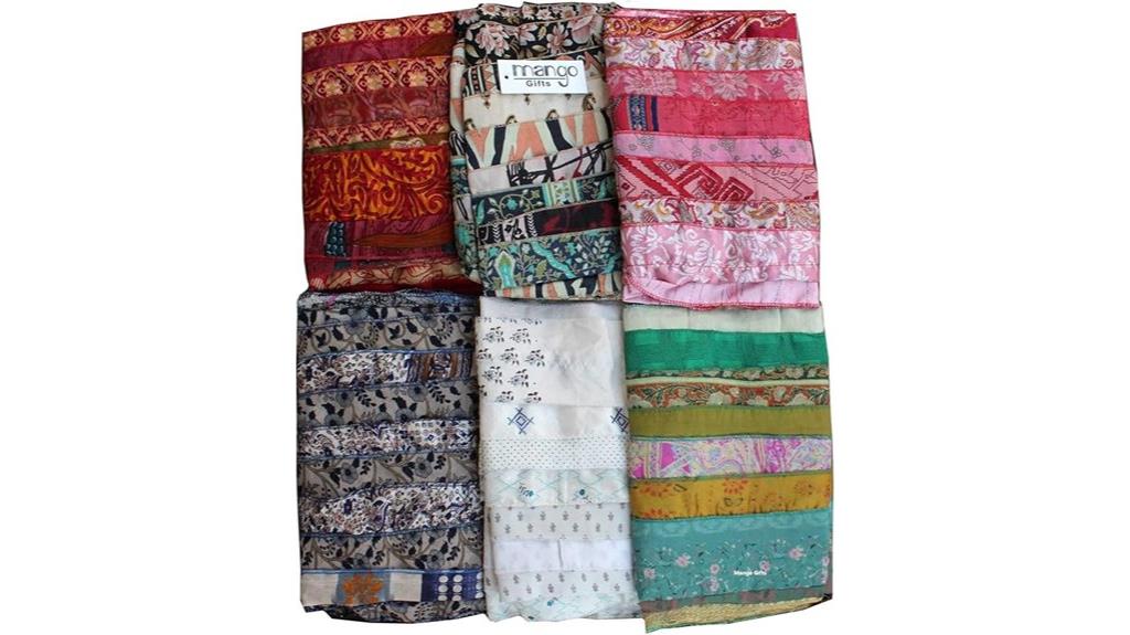 handmade multi color silk scarves