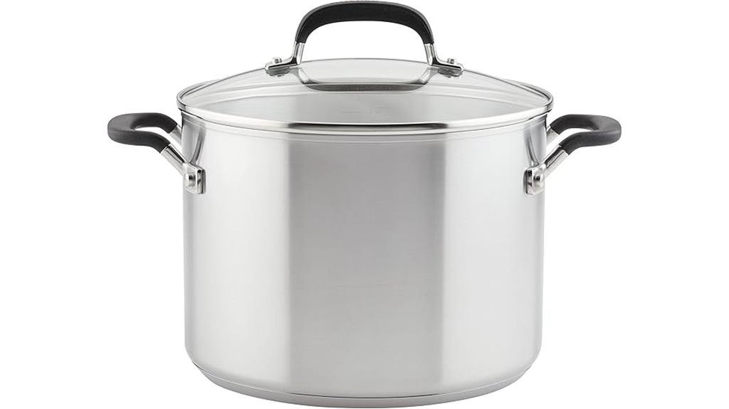 large stainless steel stockpot