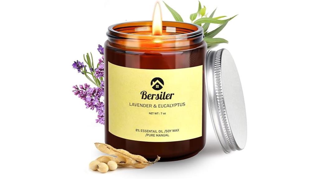 lavender eucalyptus soy candle
