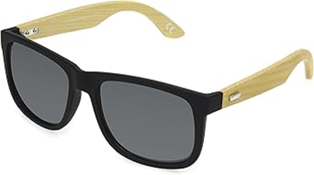 men s black bamboo sunglasses