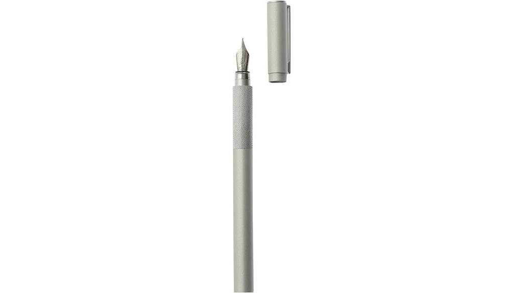 minimalist aluminum fountain pen