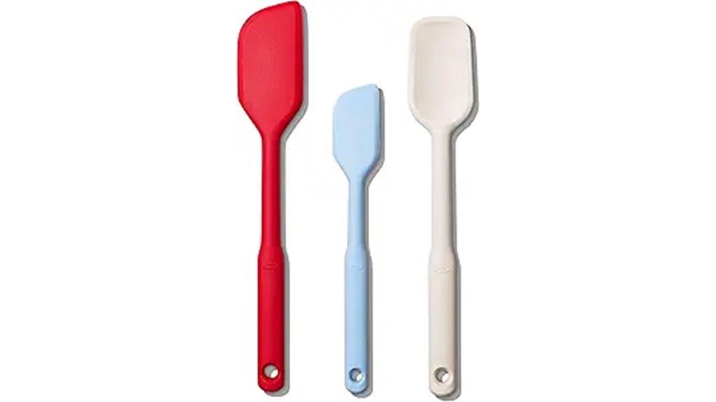 multicolor silicone spatula set