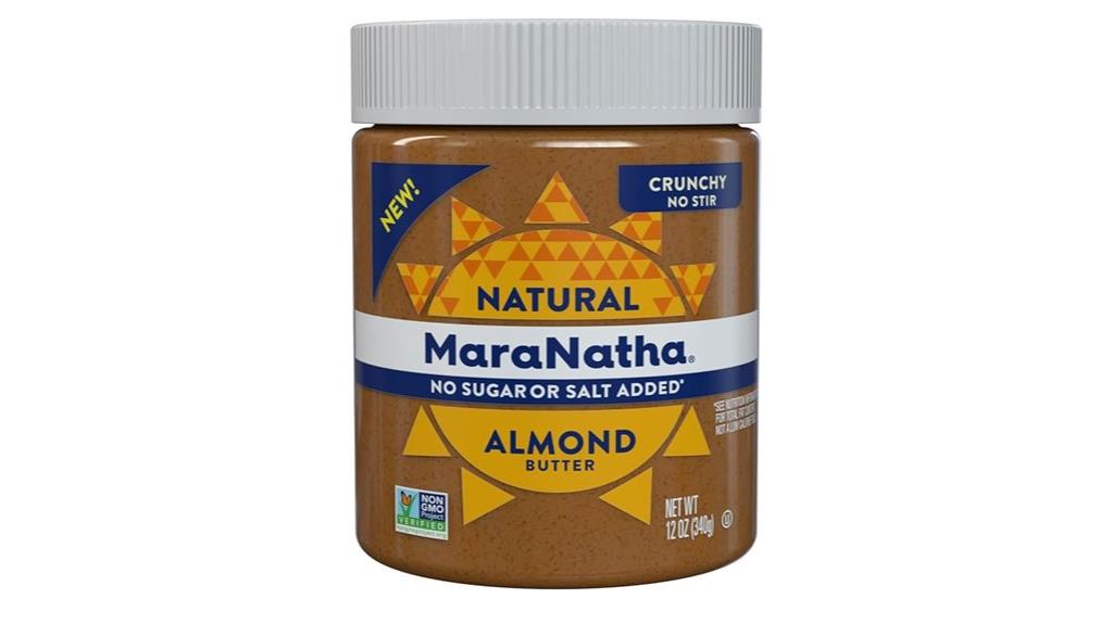 natural almond butter jar