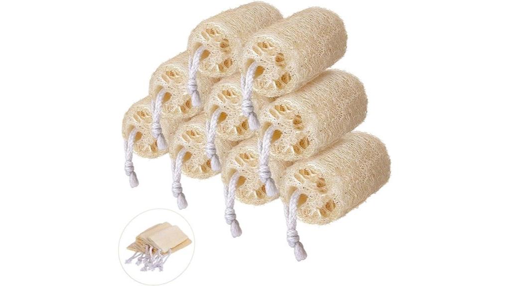 natural loofah sponge set
