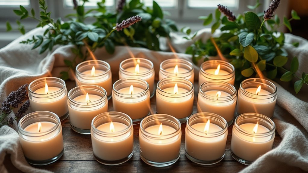 natural soy candles with essential oils