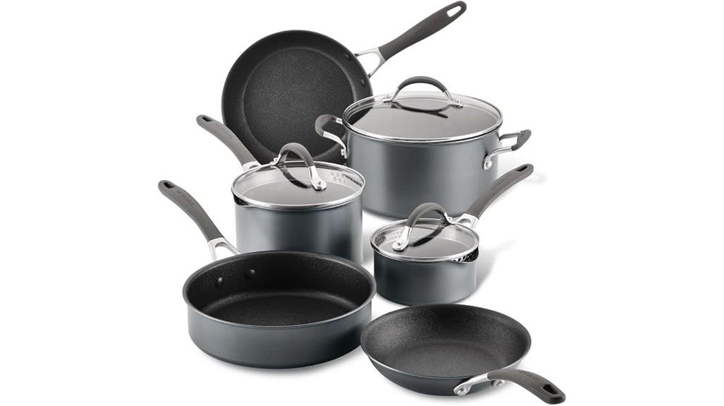 nonstick 9 piece cookware set