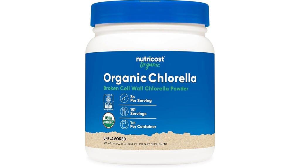 organic chlorella powder 3g serving