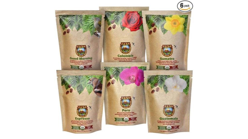 organic coffee bean sampler