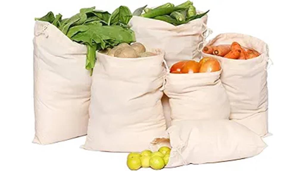 organic cotton produce bags