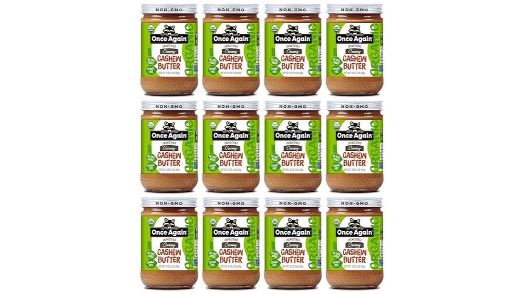 organic creamy cashew butter