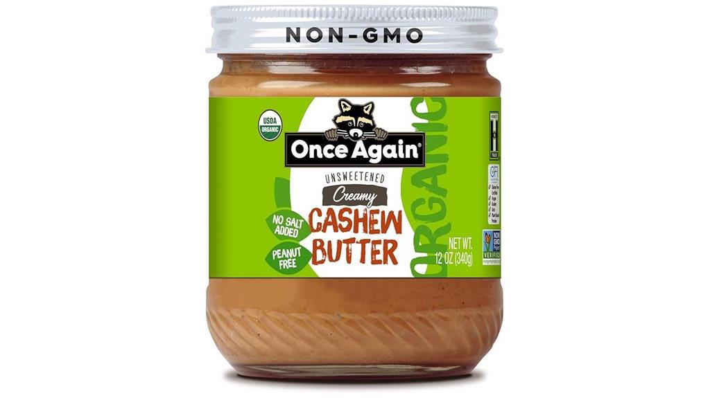 organic creamy cashew butter