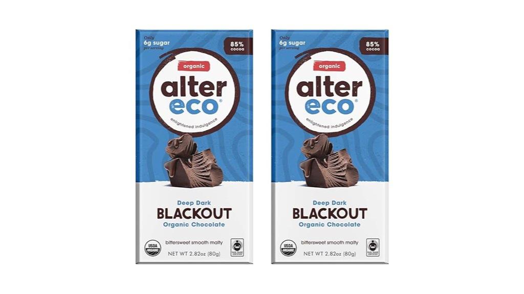 organic dark chocolate bars