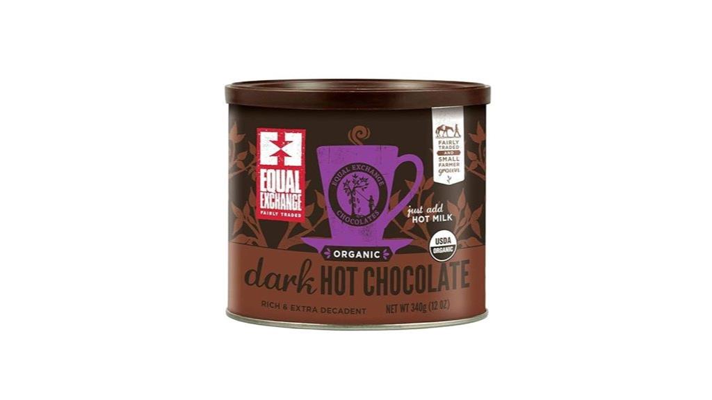 organic dark hot chocolate