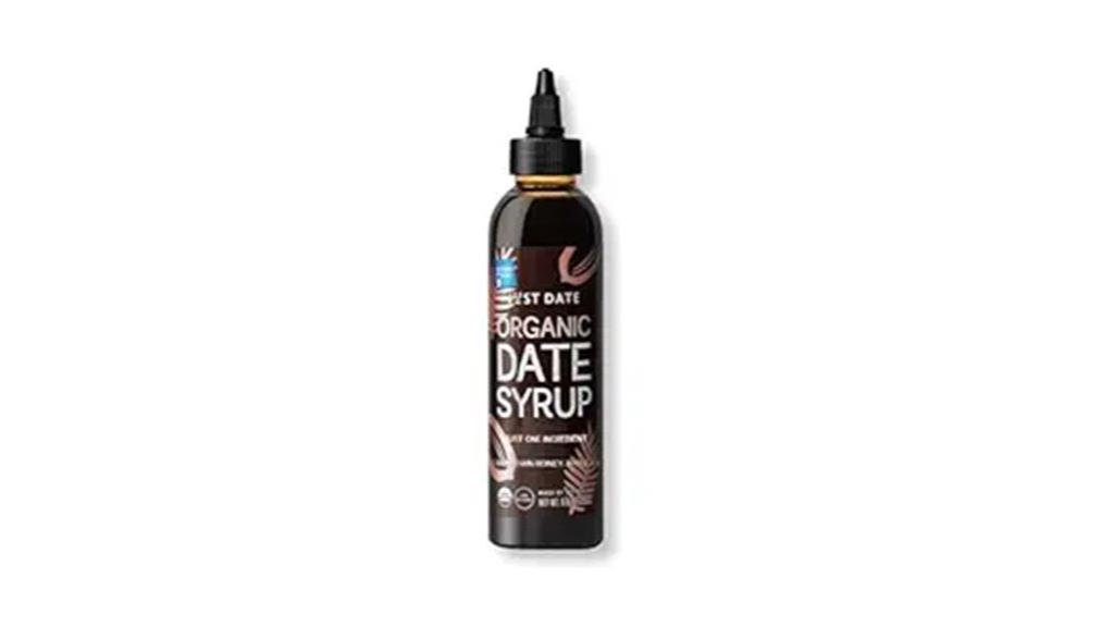 organic date syrup bottle