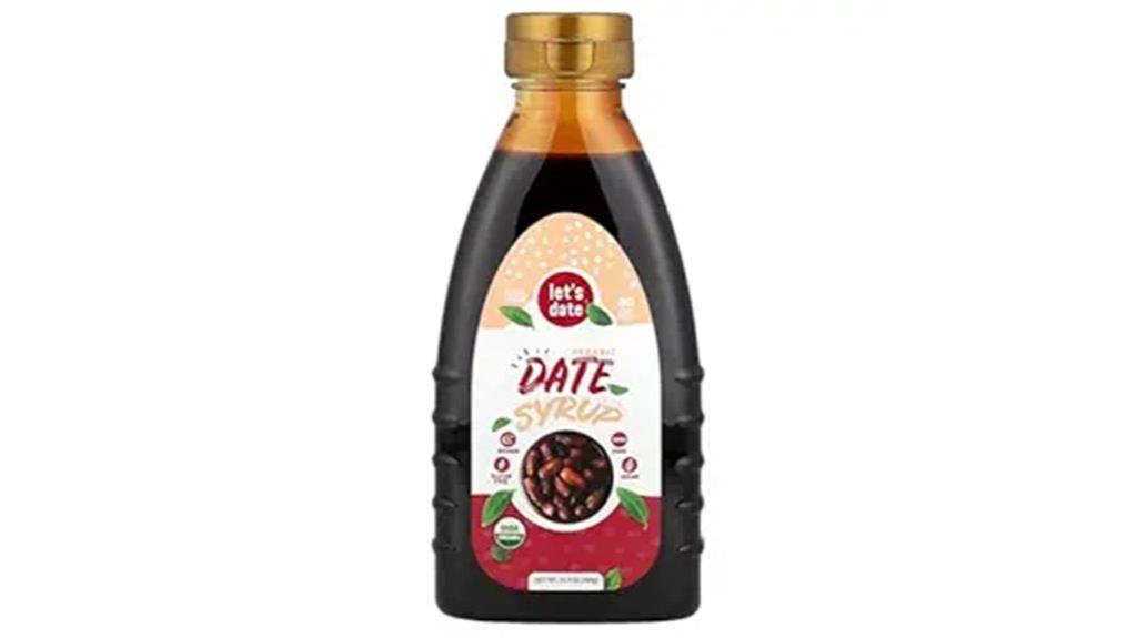organic date syrup bottle